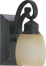 Quorum 5411-1-95 - One Light Black Bathroom Sconce