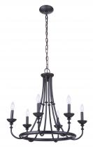 Craftmade 53726-FB - Marlowe 6 Light Chandelier in Flat Black