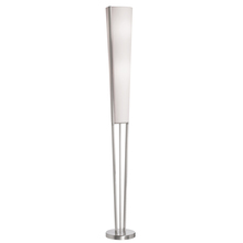  83323F-SC - 2 Light Floor Lamp, Satin Chrome, White Linen Fabric 790