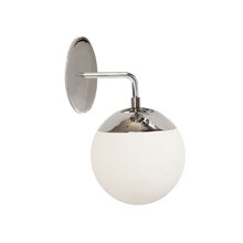  DAY-141W-PC - 1 Light Halogen Polished Chrome Wall Sconce w/ White Glass