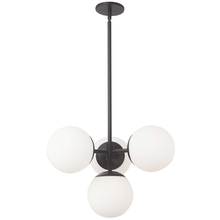  DAY-214P-MB - 4 Light Halogen Pendant, Matte Black w/ White Opal Glass