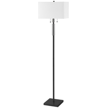  DM231F-MB - 2 Light Incandescent Floor Lamp Matte Black with White Shade