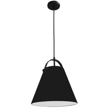 Dainolite EMP-111P-797-MB - 1LT Emperor Pendant Matte Black w/ Black Shade