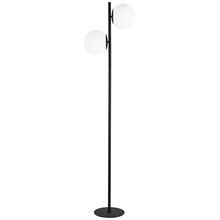  FOL-662F-MB - 2 Light Incandescent Floor Lamp, Matte Black with White Opal Glass