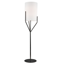  KHL-651F-MB - 1 Light Incandescent Floor Lamp, Matte Black with White Shade