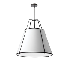 Dainolite TRA-3P-BK-WH - 3LT Trapezoid Pendant BK/WH Shade w/790Diff