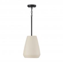  354213IV - 1-Light Handcrafted Terracotta Pendant in Ivory and Matte Black