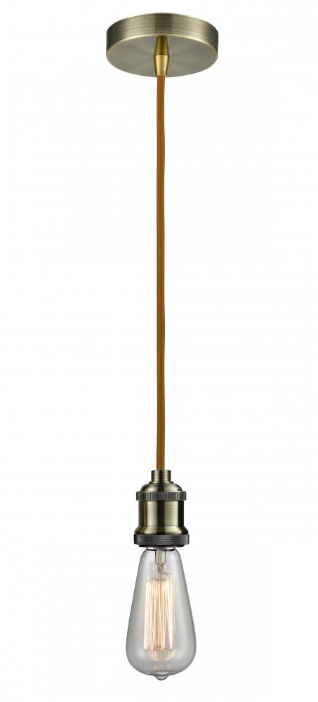 Edison - 1 Light - 2 inch - Antique Brass - Cord hung - Mini Pendant