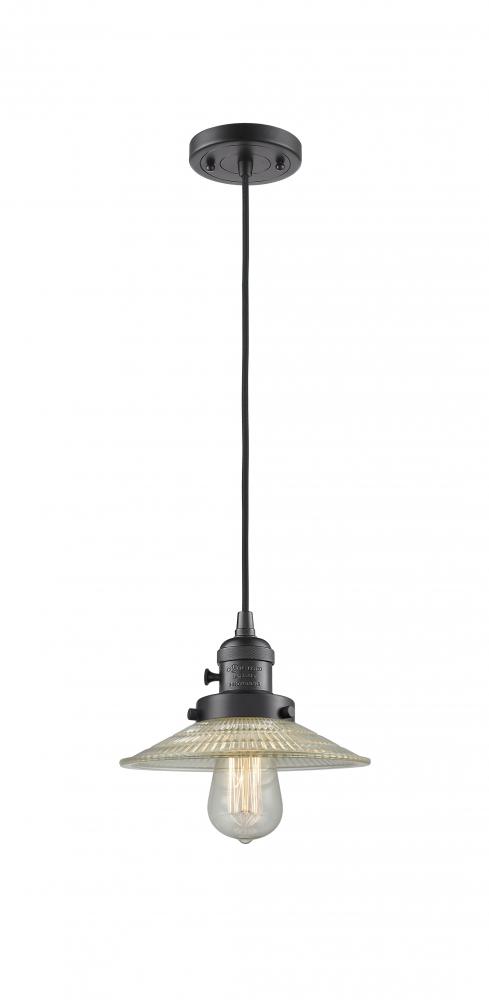 Halophane - 1 Light - 9 inch - Oil Rubbed Bronze - Cord hung - Mini Pendant