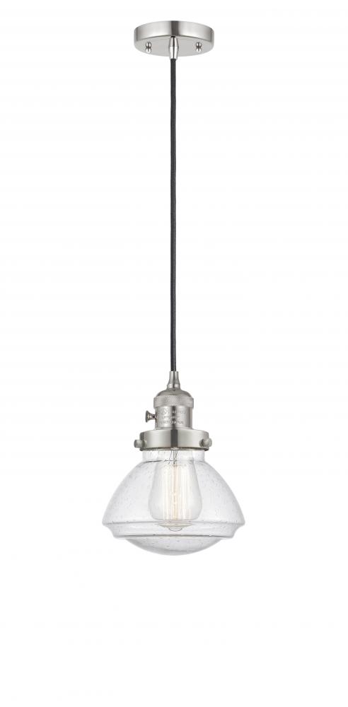 Olean - 1 Light - 7 inch - Polished Nickel - Cord hung - Mini Pendant