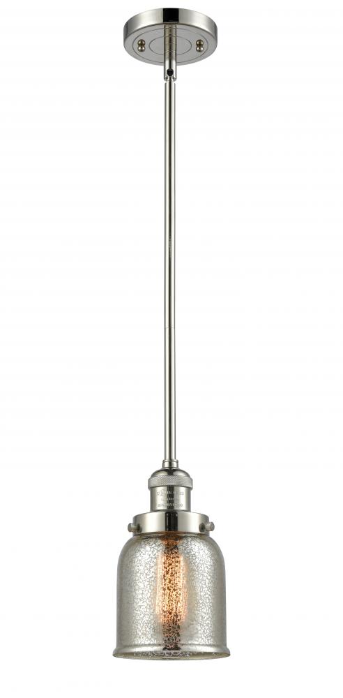 Bell - 1 Light - 5 inch - Polished Nickel - Stem Hung - Mini Pendant