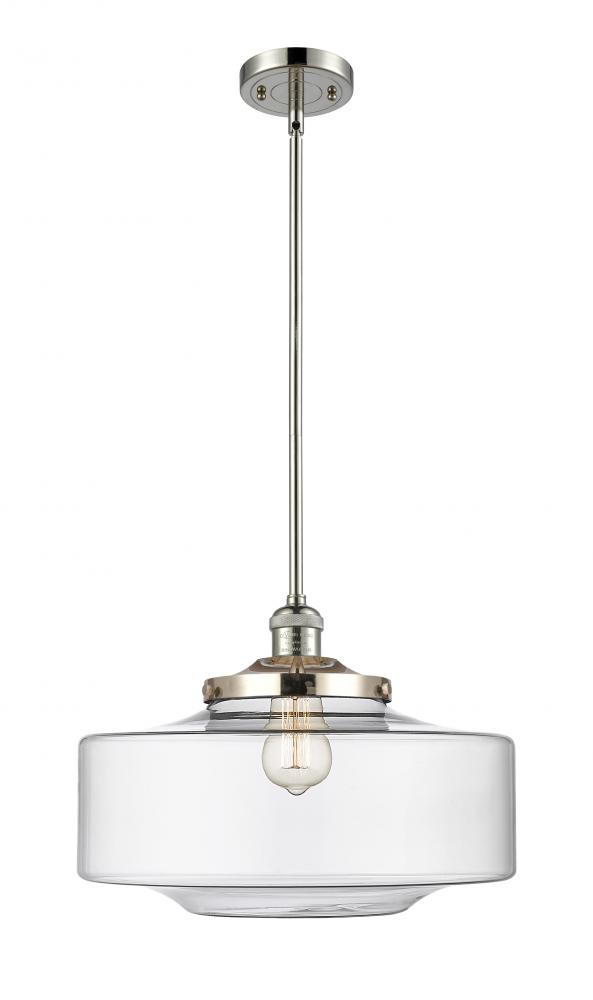 Bridgeton - 1 Light - 12 inch - Polished Nickel - Stem Hung - Mini Pendant