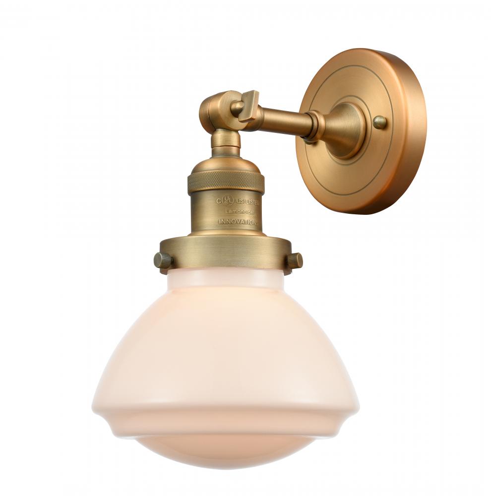 Olean - 1 Light - 7 inch - Brushed Brass - Sconce