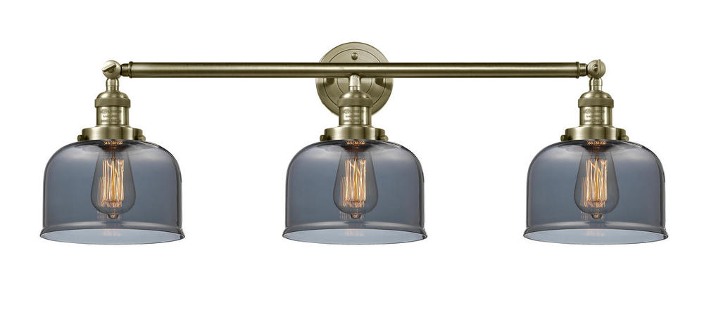 Bell - 3 Light - 32 inch - Antique Brass - Bath Vanity Light