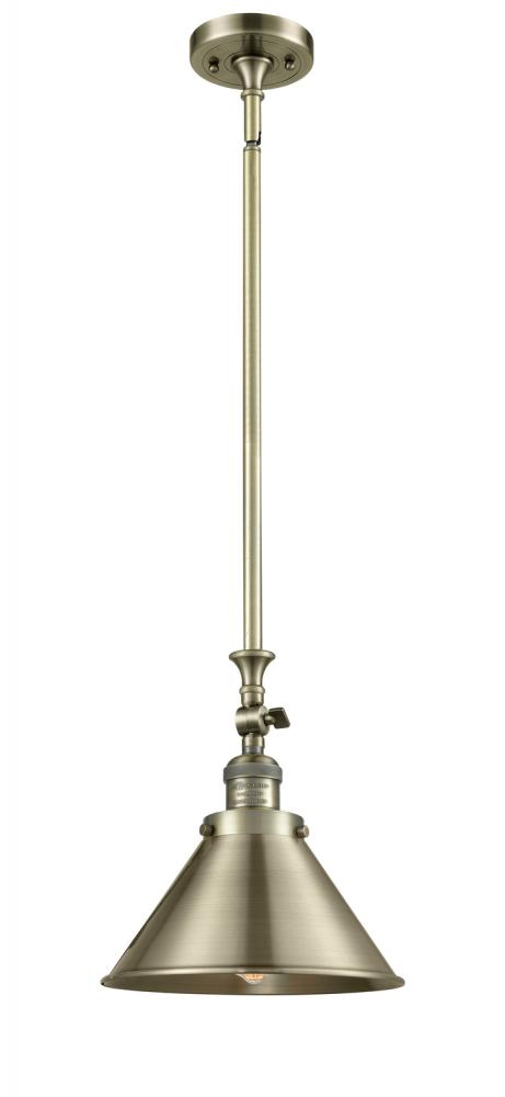 Briarcliff - 1 Light - 10 inch - Antique Brass - Stem Hung - Mini Pendant