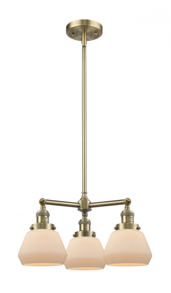 Bell - 3 Light - 22 inch - Antique Brass - Stem Hung - Chandelier