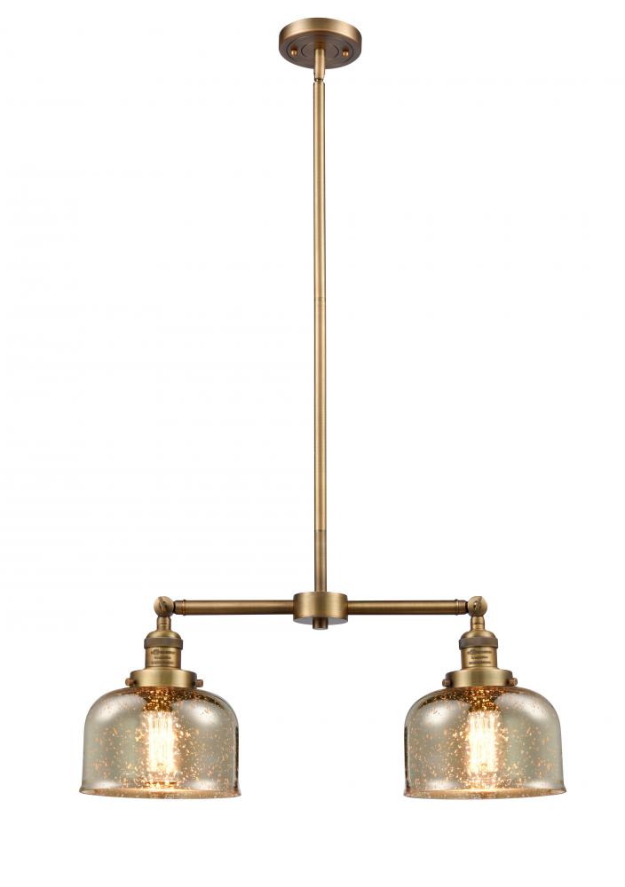 Bell - 2 Light - 24 inch - Brushed Brass - Stem Hung - Island Light