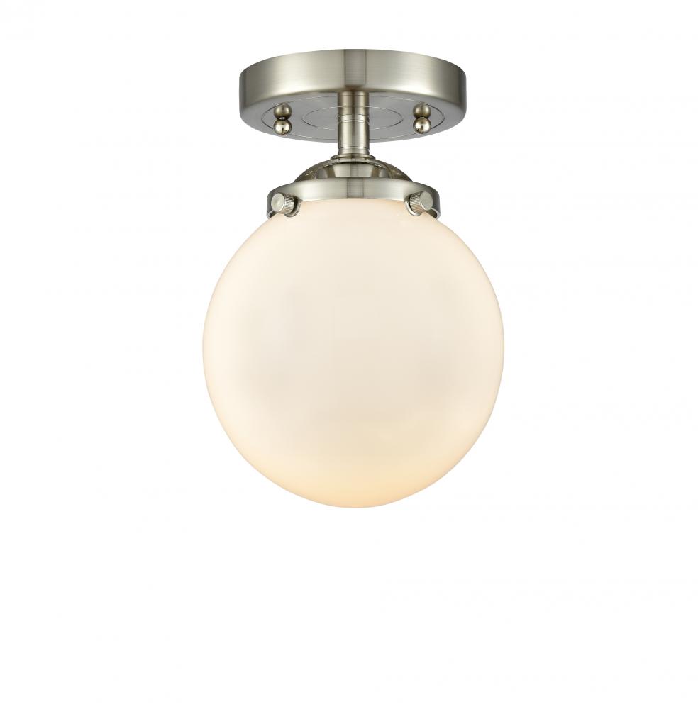 Beacon - 1 Light - 6 inch - Brushed Satin Nickel - Semi-Flush Mount