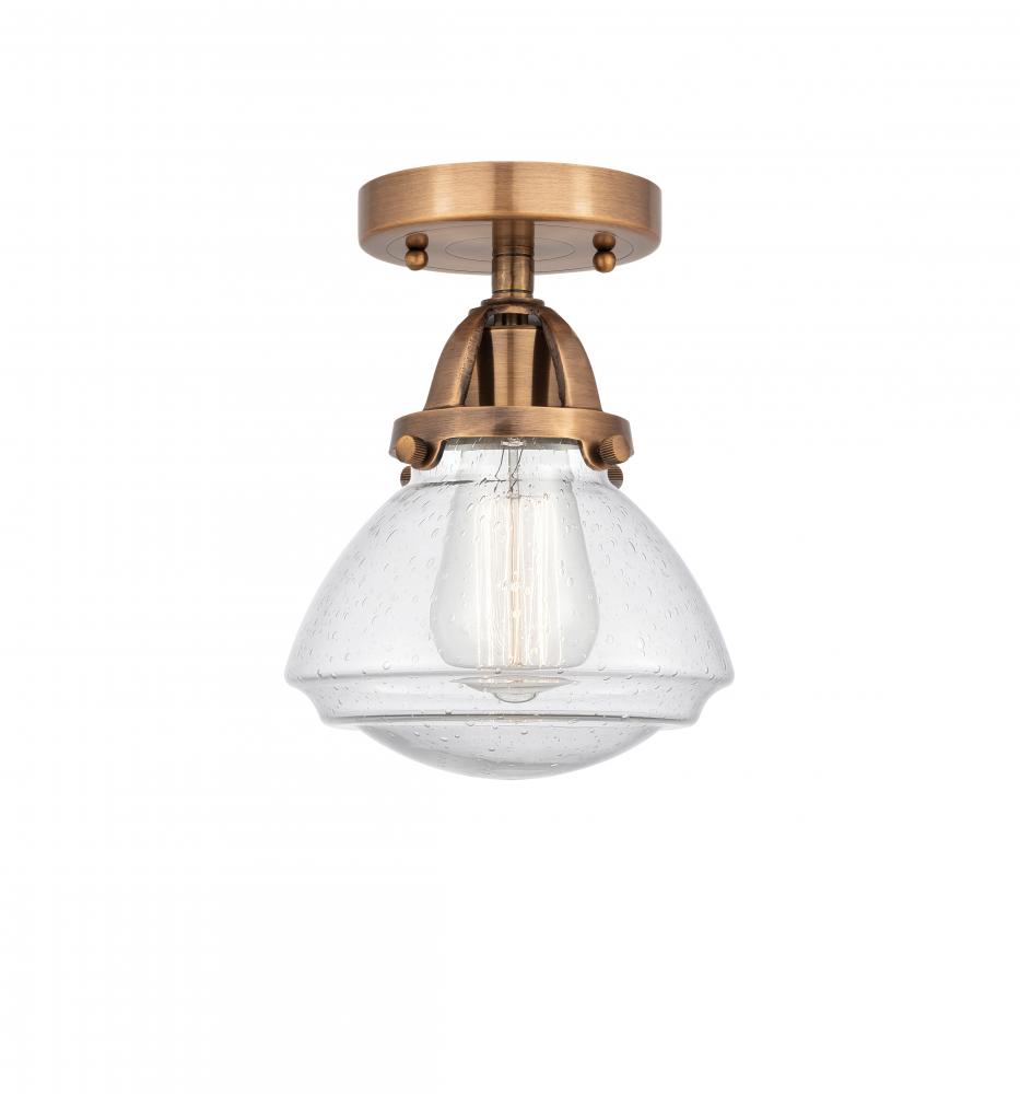 Olean - 1 Light - 7 inch - Antique Copper - Semi-Flush Mount