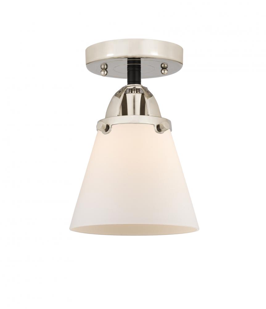 Cone - 1 Light - 6 inch - Black Polished Nickel - Semi-Flush Mount