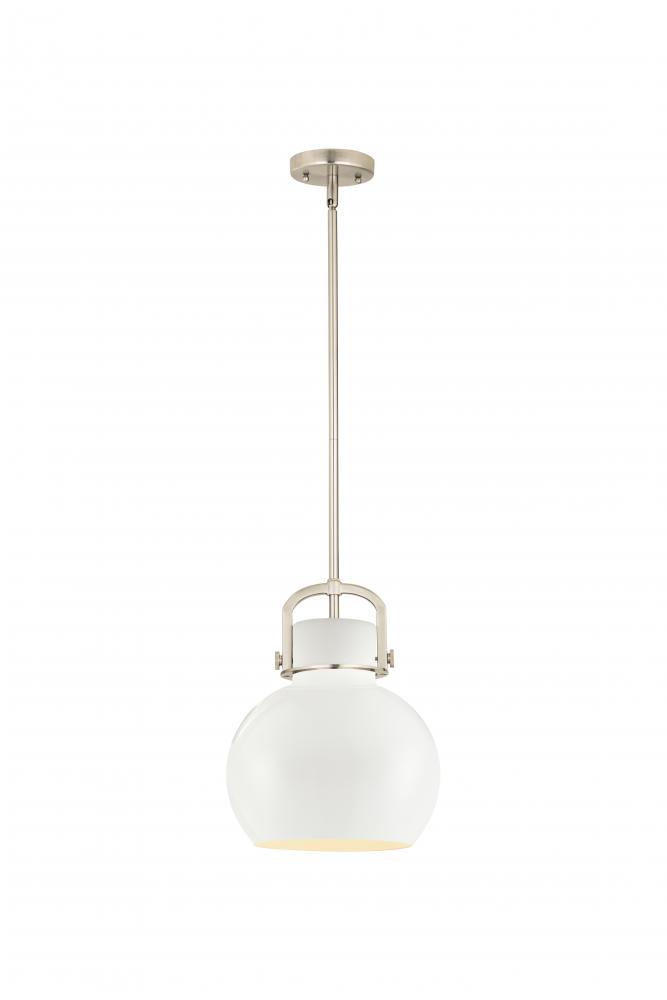 Newton Sphere - 1 Light - 10 inch - Satin Nickel - Mini Pendant