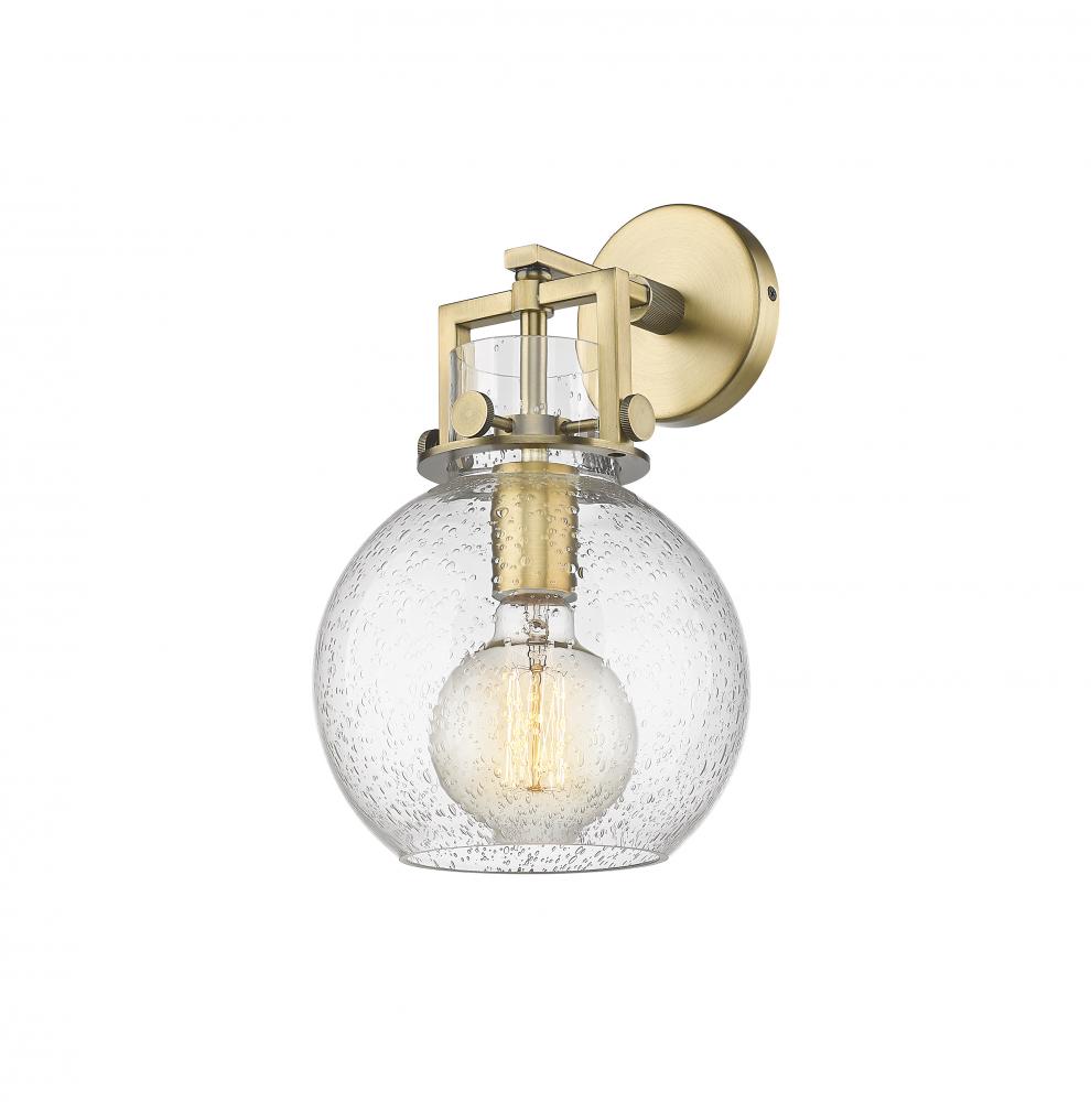 Newton Sphere - 1 Light - 8 inch - Brushed Brass - Sconce