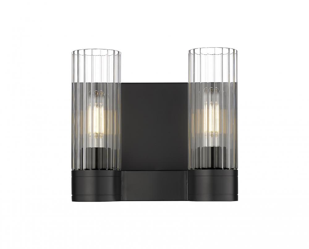 Empire - 2 Light - 11 inch - Matte Black - Bath Vanity Light