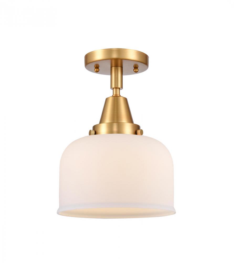 Bell - 1 Light - 8 inch - Satin Gold - Flush Mount