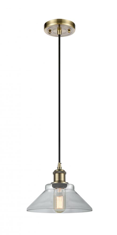 Orwell - 1 Light - 8 inch - Antique Brass - Cord hung - Mini Pendant