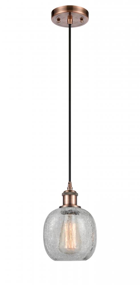 Belfast - 1 Light - 6 inch - Antique Copper - Cord hung - Mini Pendant