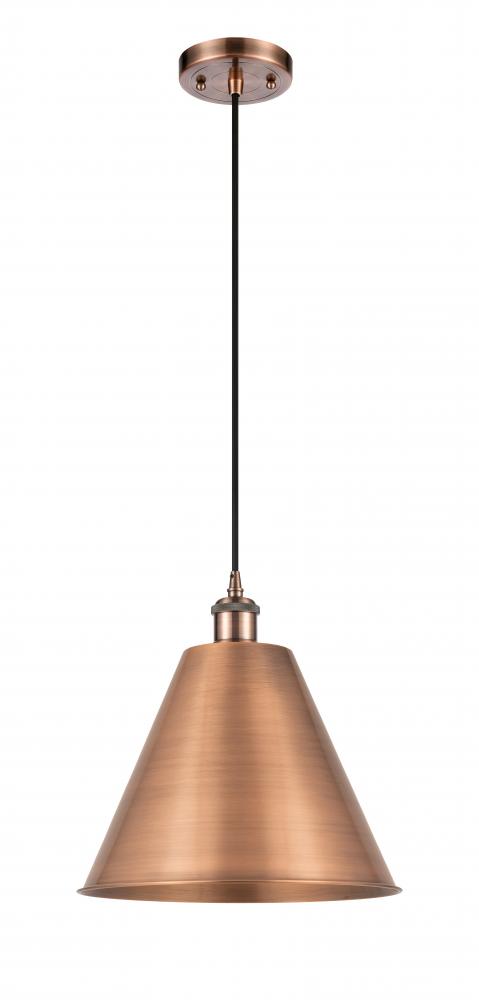 Berkshire - 1 Light - 12 inch - Antique Copper - Cord hung - Mini Pendant