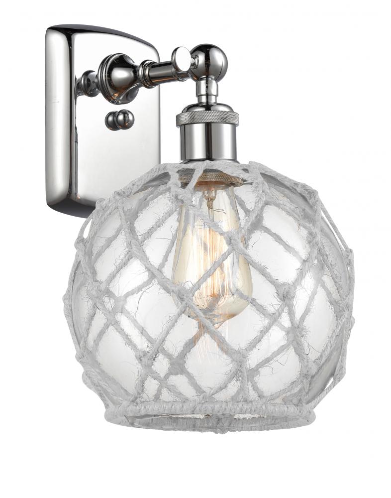 Farmhouse Rope - 1 Light - 8 inch - Polished Chrome - Sconce