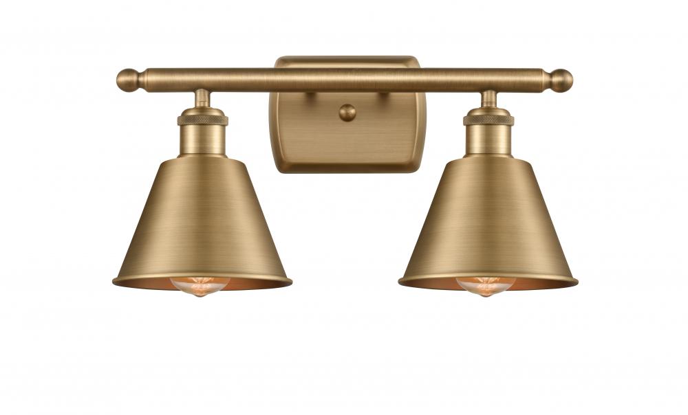 Smithfield - 2 Light - 17 inch - Brushed Brass - Bath Vanity Light