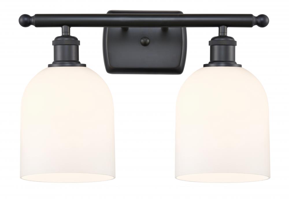 Bella - 2 Light - 16 inch - Matte Black - Bath Vanity Light