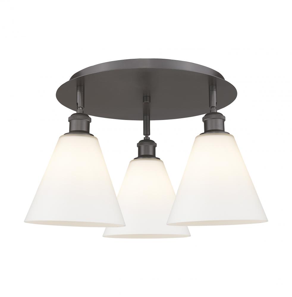 Berkshire - 3 Light - 20 inch - Oil Rubbed Bronze - Flush Mount