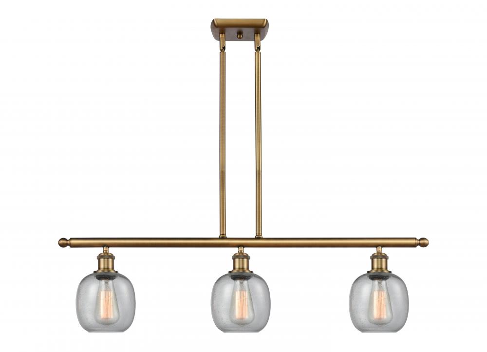 Belfast - 3 Light - 36 inch - Brushed Brass - Cord hung - Island Light