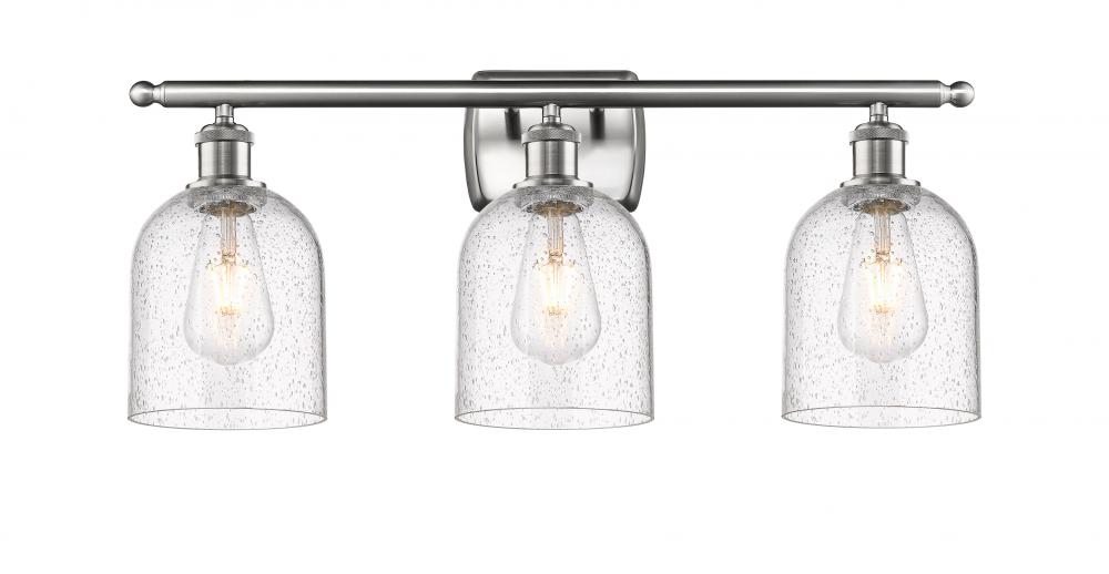 Bella - 3 Light - 26 inch - Brushed Satin Nickel - Bath Vanity Light