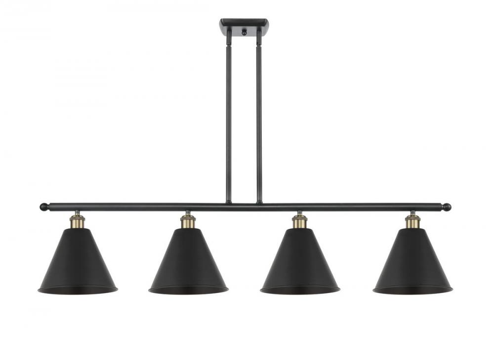 Berkshire - 4 Light - 50 inch - Black Antique Brass - Cord hung - Island Light