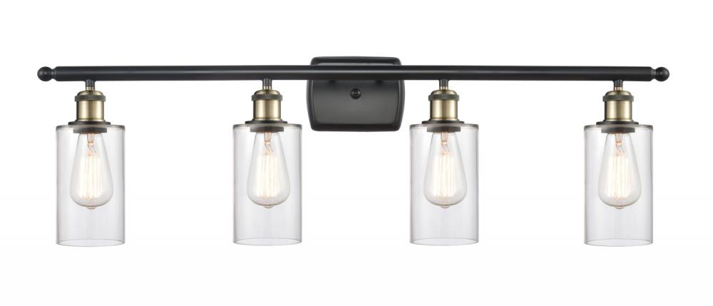 Clymer - 4 Light - 34 inch - Black Antique Brass - Bath Vanity Light