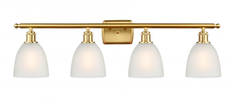 Castile - 4 Light - 36 inch - Satin Gold - Bath Vanity Light