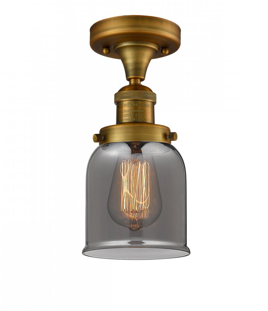 Bell - 1 Light - 5 inch - Brushed Brass - Semi-Flush Mount