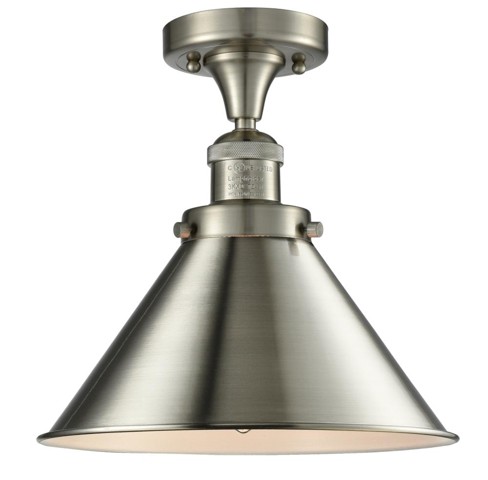 Briarcliff - 1 Light - 10 inch - Brushed Satin Nickel - Semi-Flush Mount