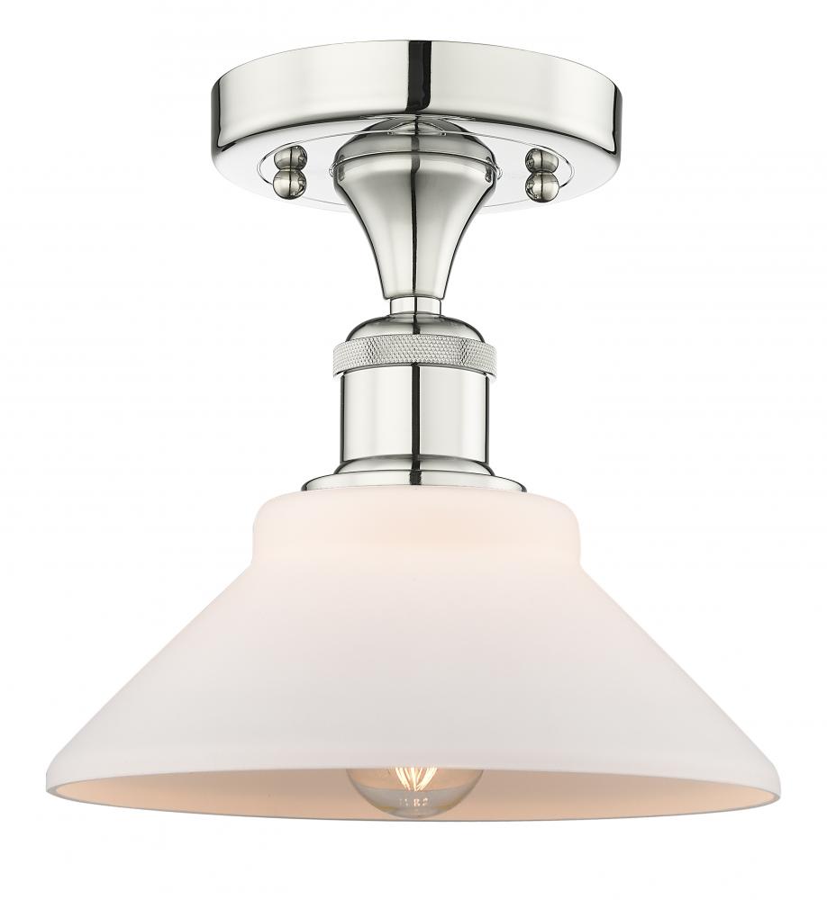 Orwell - 1 Light - 8 inch - Polished Nickel - Flush Mount