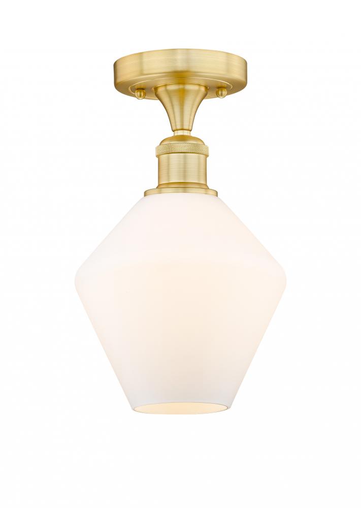 Cindyrella - 1 Light - 8 inch - Satin Gold - Semi-Flush Mount