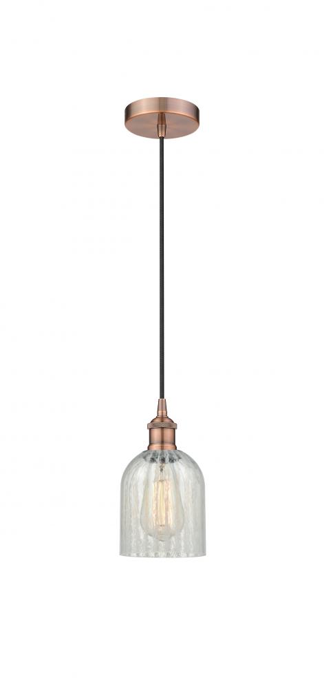 Caledonia - 1 Light - 5 inch - Antique Copper - Cord hung - Mini Pendant