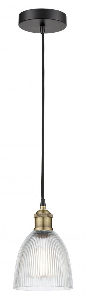 Castile - 1 Light - 6 inch - Black Antique Brass - Cord hung - Mini Pendant