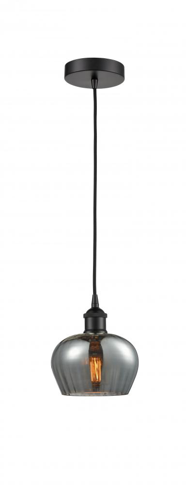 Fenton - 1 Light - 7 inch - Matte Black - Cord hung - Mini Pendant