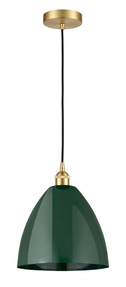 Plymouth - 1 Light - 12 inch - Satin Gold - Cord hung - Mini Pendant