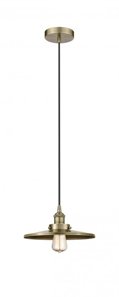 Appalachian - 1 Light - 12 inch - Antique Brass - Cord hung - Mini Pendant