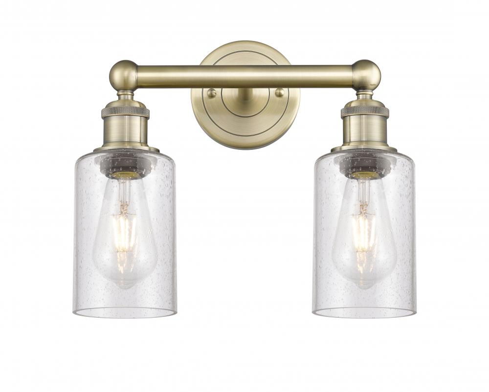 Clymer - 2 Light - 13 inch - Antique Brass - Bath Vanity Light